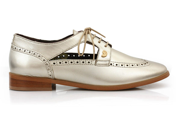 Ramé Signature Oxfords, Pale metallic gold