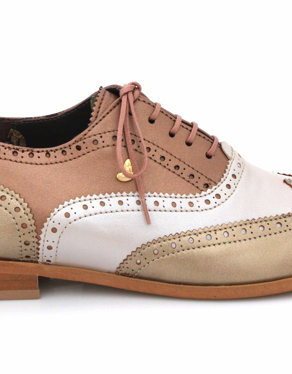 The Trio Oxfords, Bronze, Gold, & White nacré