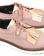 Ramé Oxford Sneakers, Bois de rose & Rose gold