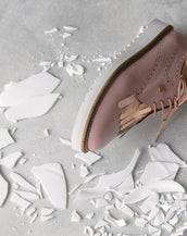 Ramé Oxford Sneakers, Bois de rose & Rose gold