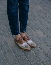 The Trio Oxfords, Bronze, Gold, & White nacré